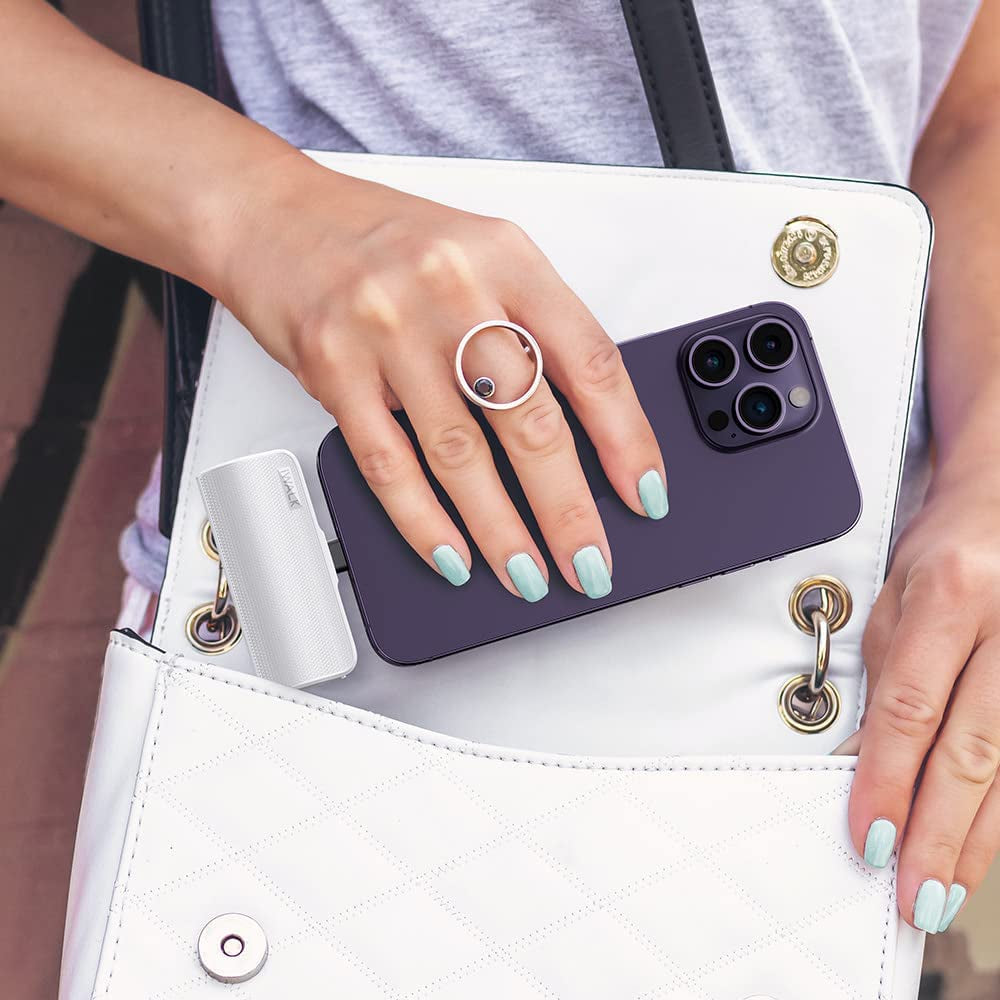 Iwalk Mini Portable Charger for Iphone with Built in Cable, 3350Mah Ultra-Compact Power Bank Small Battery Pack Charger Compatible with Iphone 14/13/13 Pro/12/12 Pro/11/Xr/Xs/X/8/7/6,White  iWALK   