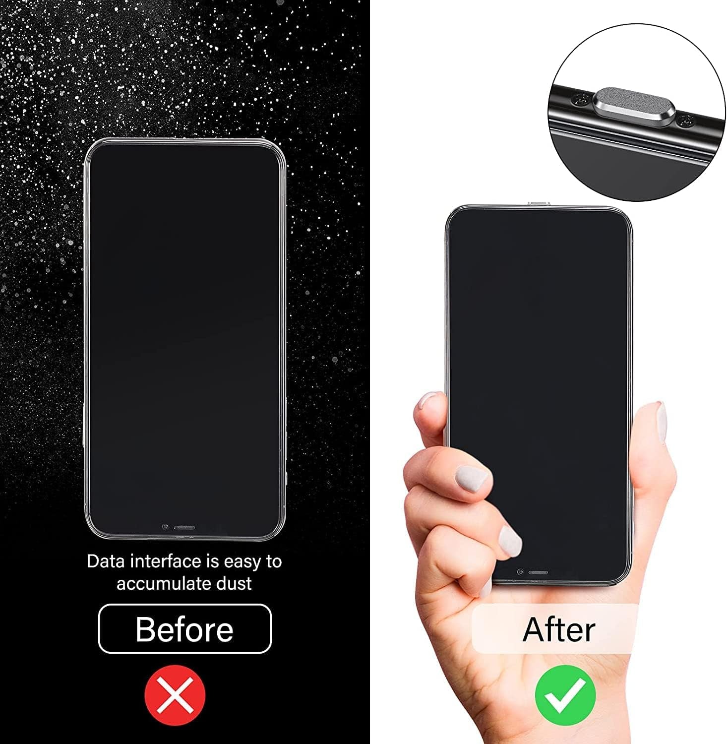 Anti Dust Plugs, Charging Dust Cover Iphone Dust Plug Charging Port Covers Compatible with for Iphone 12, Pro, Max, X, XS, XR, 11, 8, 7, 6 plus for Ipad Mini Air  EGEN   