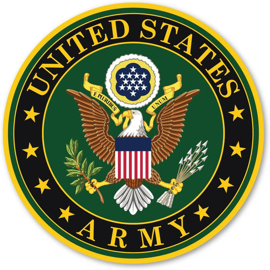 Army Large Seal Sticker by Magnet America Is 11 1/2" X 11 1/2" Made for Vehicles, Laptops, and Refrigerators  Magnet America   