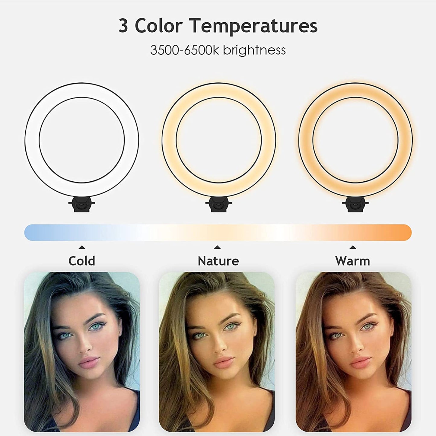 Supedesk Selfie Ring Light Phone Tablet Stand, 8" LED, 3-In-1, Overhead Phone Stand, Compatible with 4.5-13" Phone&Tablet, Adjustable Long Arm, Youtube/Tiktok Video, Zoom, Live Stream  SupeDesk   