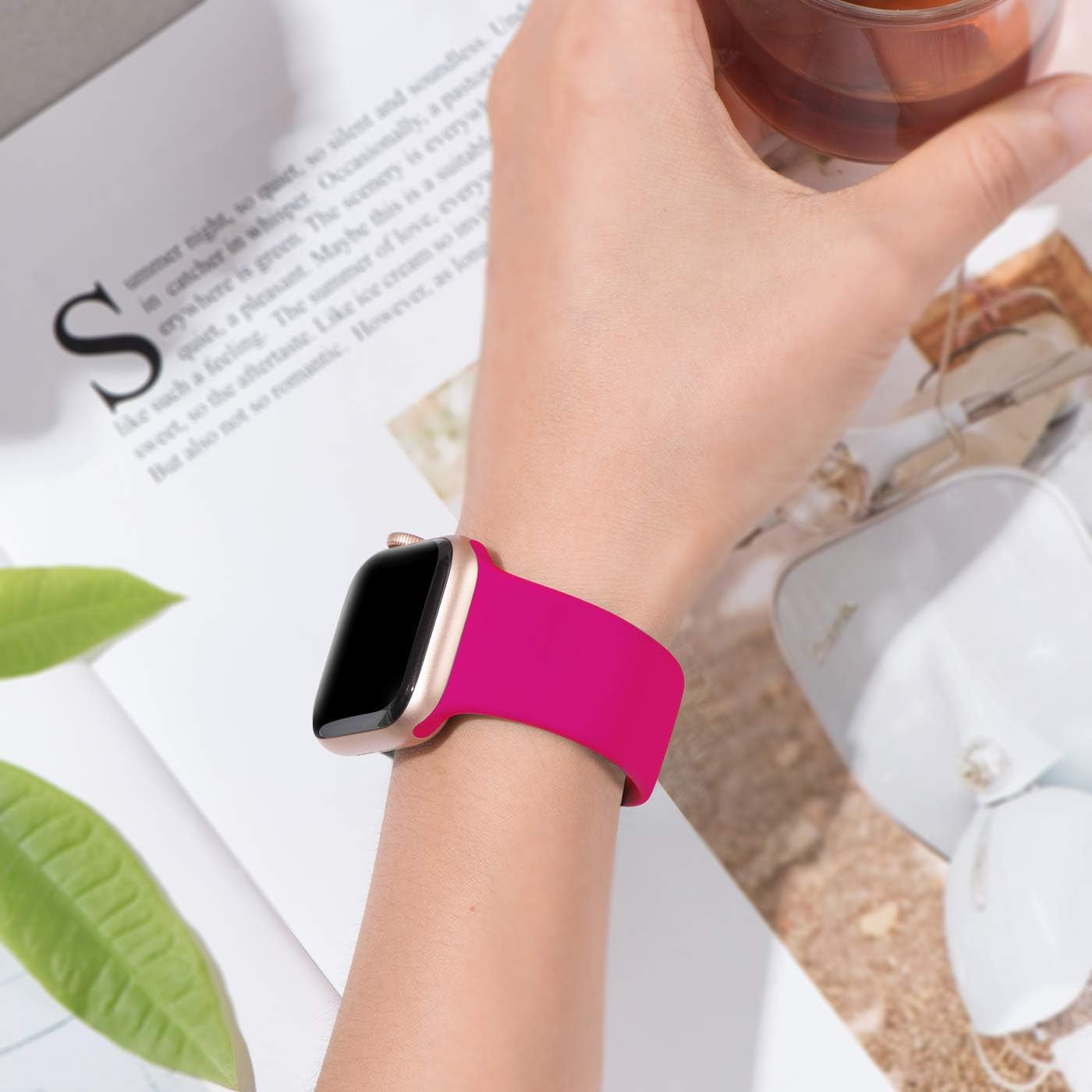 SWHAS Watch Bands Compatible with Apple Watch Bands 40Mm 38Mm Women Men, Soft Silicone Wristbands Replacement Strap Compatible with Iwatch Series 7 6 5 4 3 2 1 SE  SWHAS   