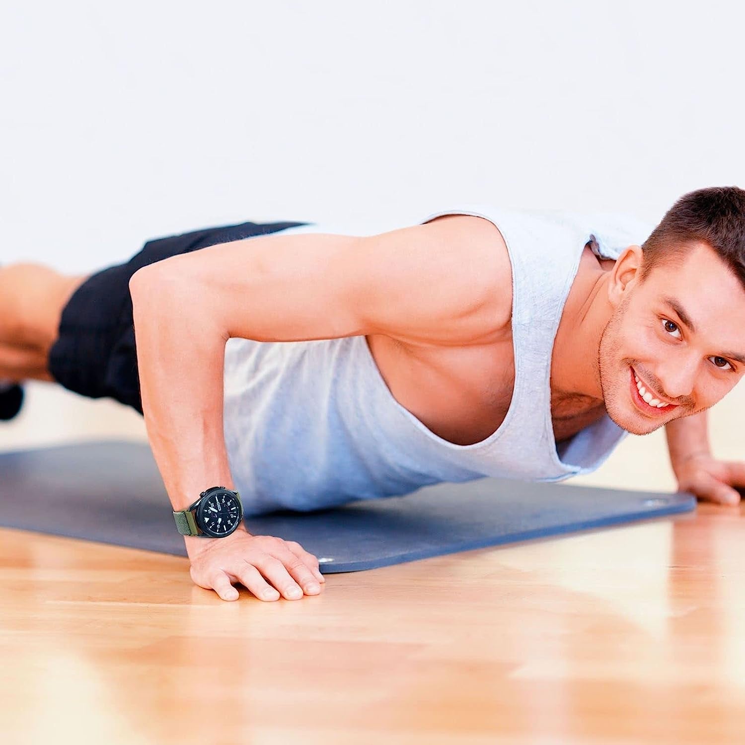 AHXLL 22Mm Watch Bands Compatible with Samsung Galaxy Watch 3 45Mm Band/Galaxy Watch 46Mm/ Gear S3 Frontier, Sport Loop Stretchy Nylon Wristband for Men Women, 5 Packs  AHXLL   