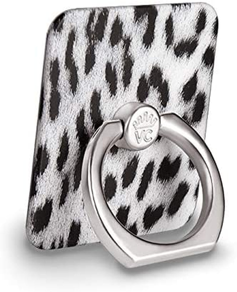 Velvet Caviar Cell Phone Ring Holder - Finger Ring & Stand - Improves Phone Grip Compatible with Iphone, Galaxy and Most Cases (Except Silicone/Leather) - Moonstone Holographic Pink Blue Marble  Velvet Caviar Snow Leopard  