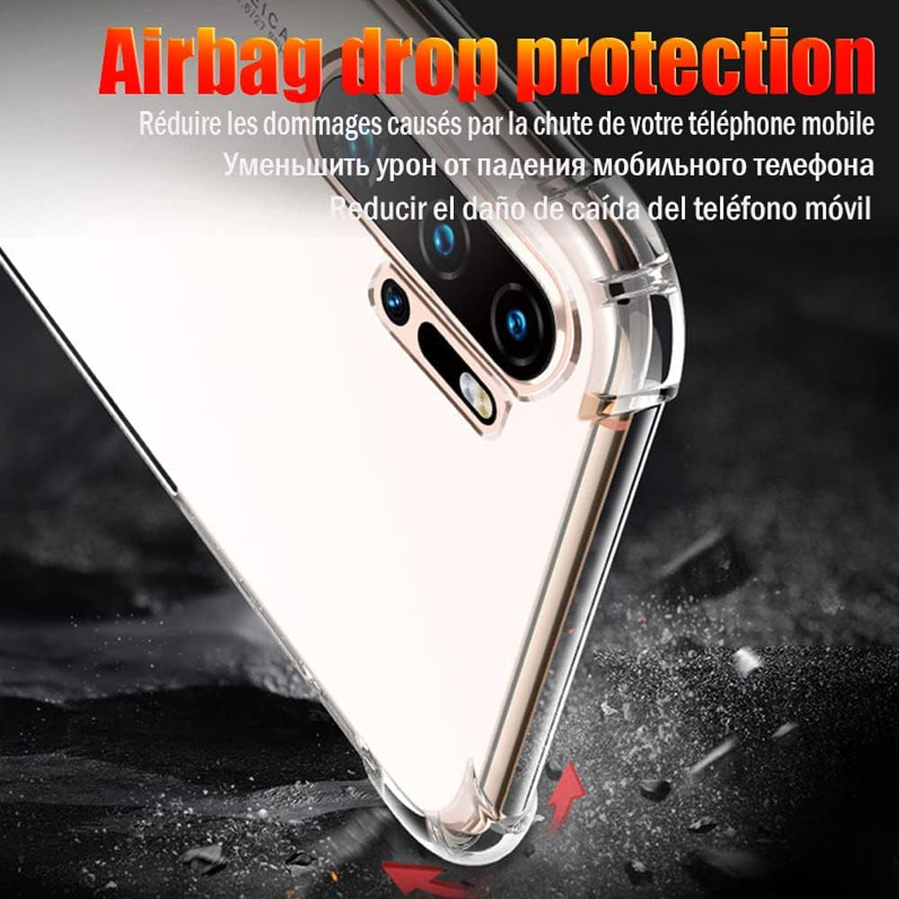 YOGISU for Huawei P40 Pro P30 P20 Lite Covers Bumper Mobile Phone Accessories Fitted Silicone Shockproof Cases,Clear,For Huawei P20 Pro  YOGISU   