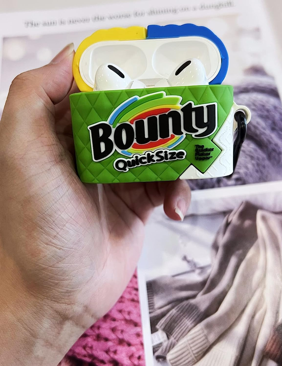 Adorable Case for Apple Airpods Pro Anime Cartoon Cute Kawaii Protective Case Anti-Fall Headphone Case for Airpod Pro Case Cover (Tissue, Airpods Pro)  KIRDEIVY   