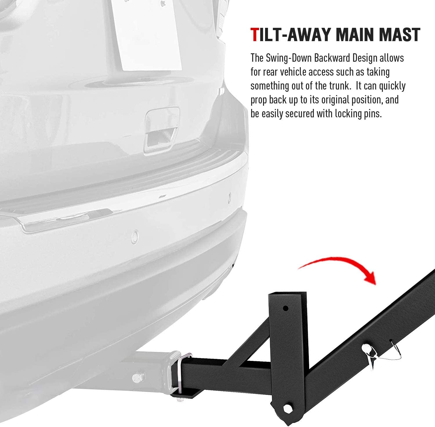 AA Products 3 Bike Rack Platform Hitch Mount Rack Foldable Bicycle Rack for Cars, Trucks, Suv'S and Minivans, Fits 2'' Hitch Receiver  AA Products Inc.   