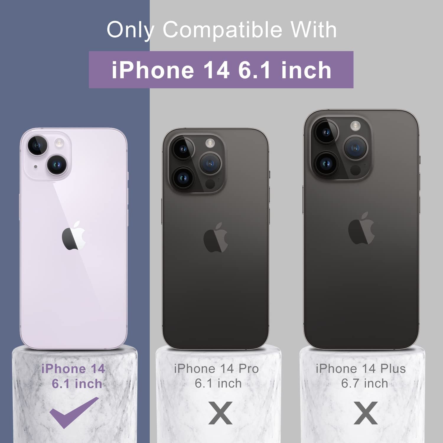 DEENAKIN Iphone 14 Case with Screen Protector,Enhanced Camera Cover,Passing 16Ft Drop Tested Soft Silicone Gel Rubber,Slim Fit Protective Phone Case for Iphone 14 6.1" Ash Grey  DEENAKIN   