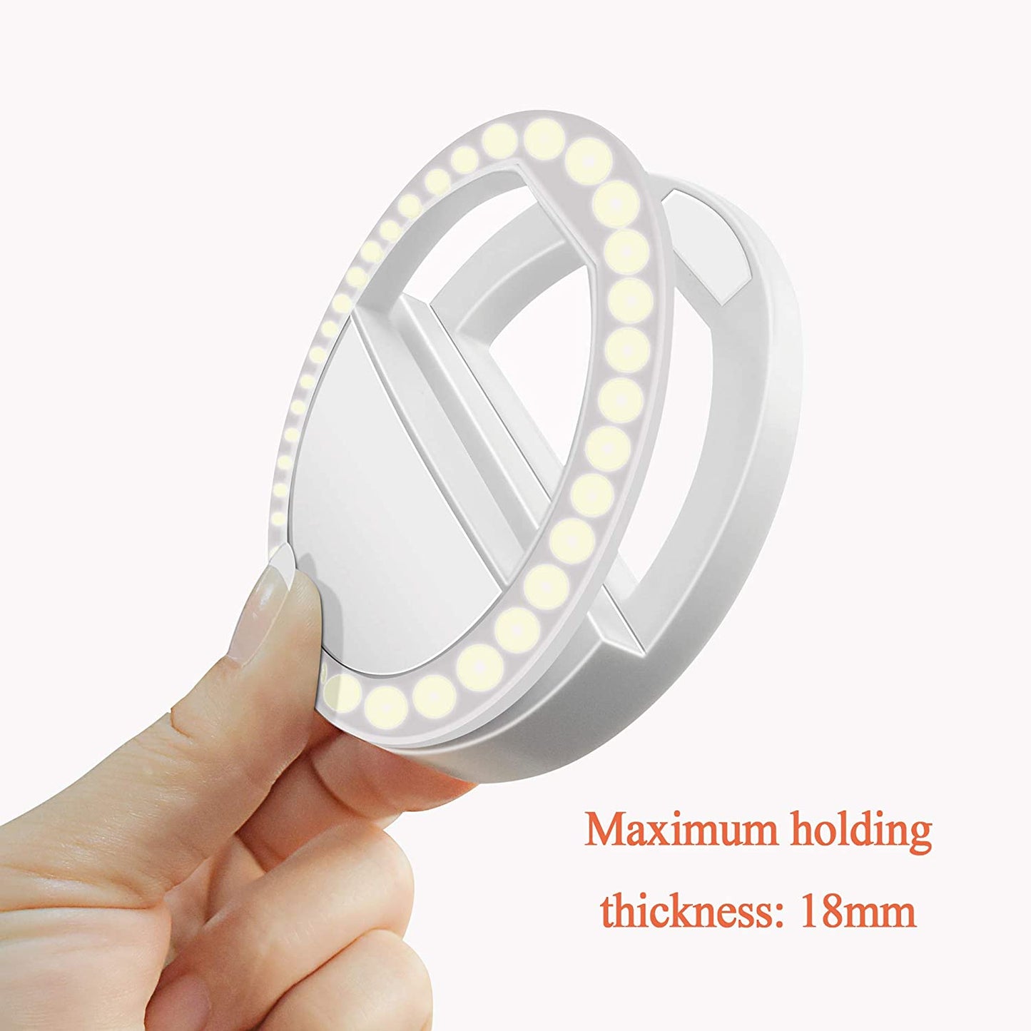 XINBAOHONG Selfie Ring Light Rechargeable Portable Clip-On Selfie Fill Light with 36 LED for Smart Phone Photography, Camera Video, Girl Makes up Black …  XINBAOHONG   