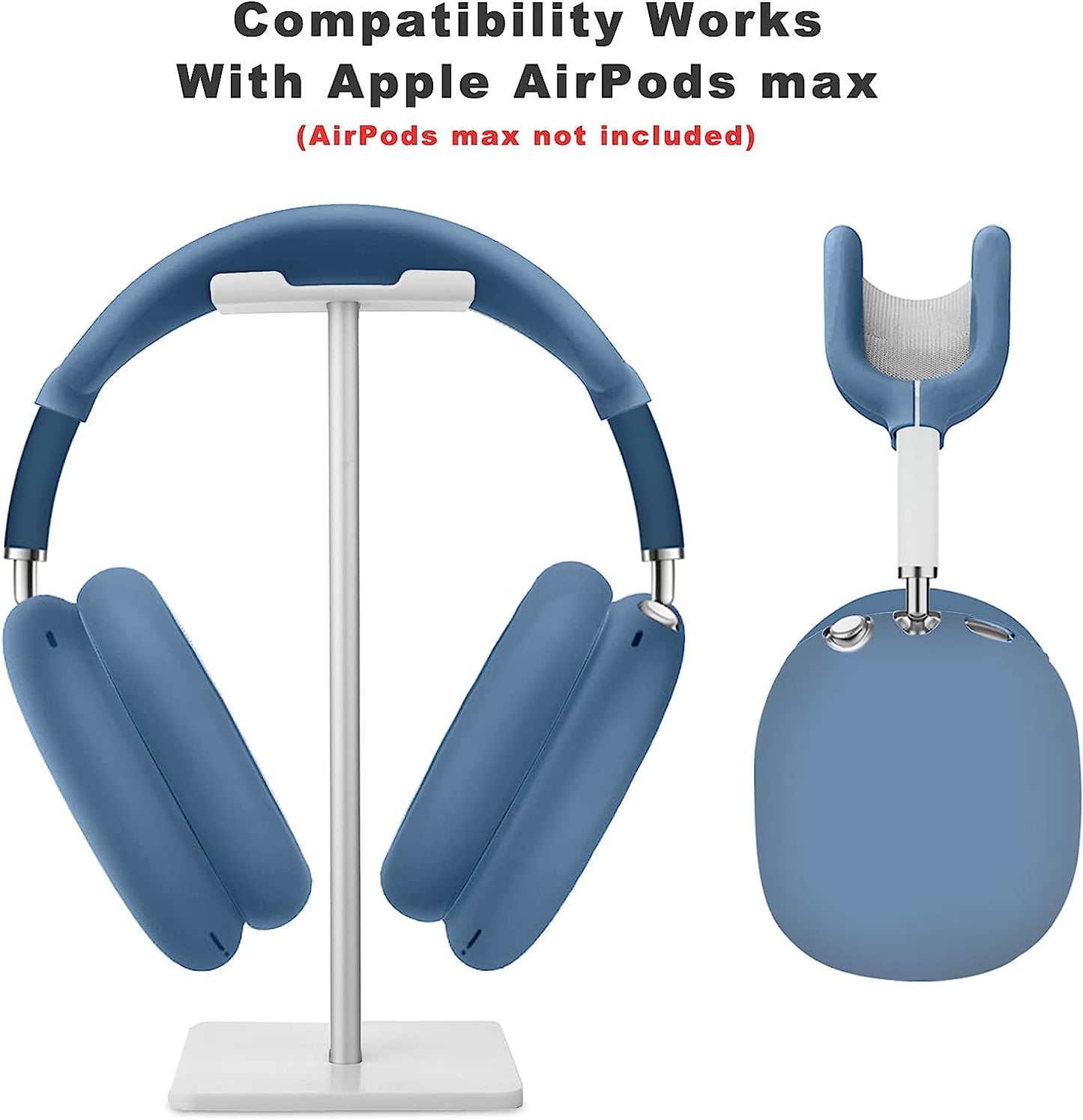 Aiaabq for Airpods Max Case Cover,Anti-Scratch Ear Pad Case Cover/Ear Cups Cover/Headband Cover for Airpods Max, Accessories Soft Silicone Skin Protector for Apple Airpods Max  Aiaabq   