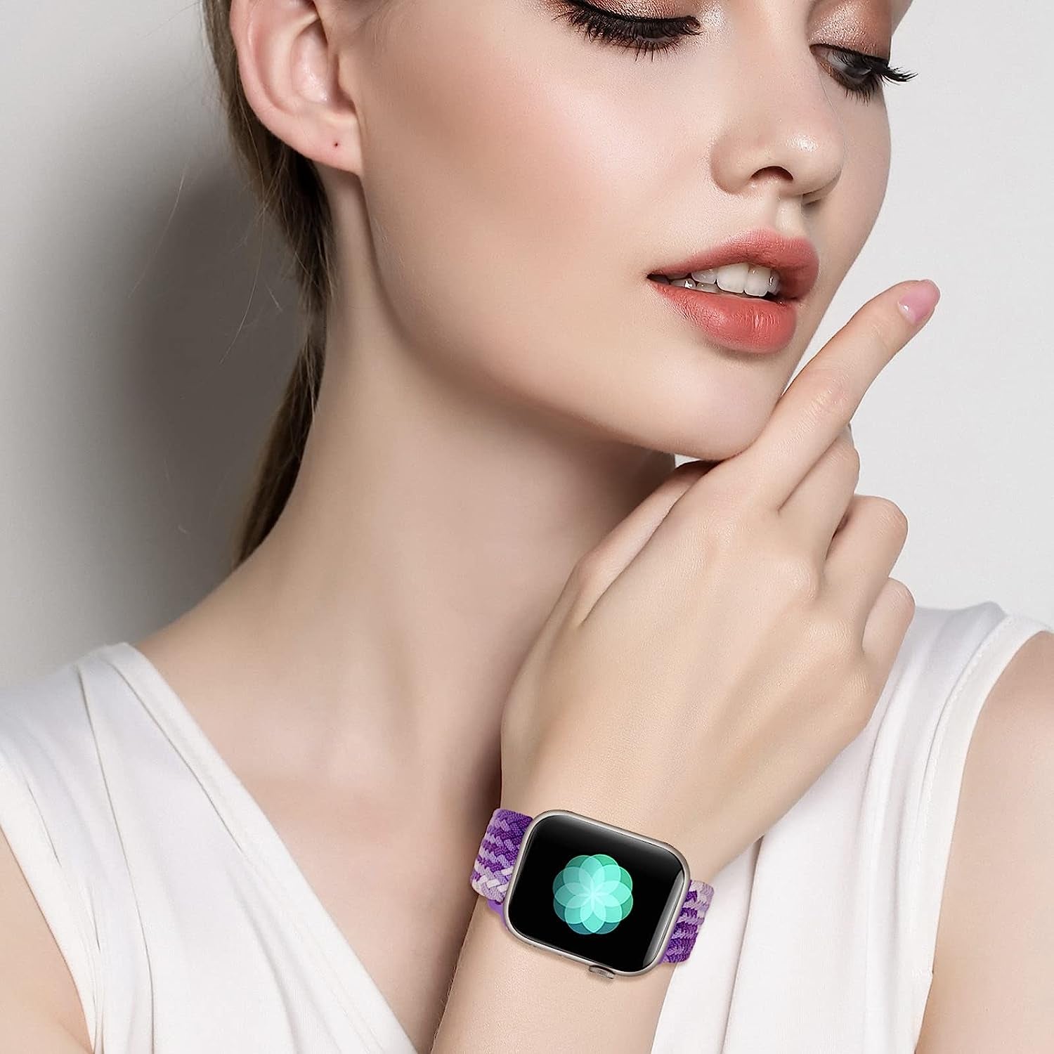 Braided Bands Compatible with Apple Watch Band 38Mm 40Mm 41Mm 42Mm 44Mm 45Mm 49Mm for Women Men,Stretchy Braided Solo Loop Apple Watch Band for Iwatch Series 8 7 6 5 4 3 2 1 Ultra SE  DOBSTFY   