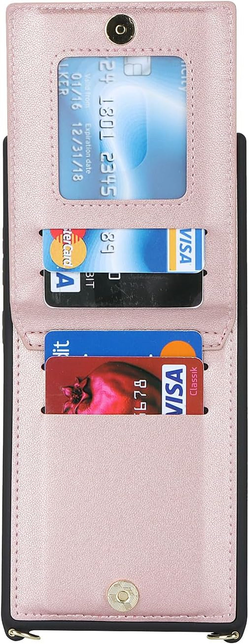 DEYHU Samsung Galaxy Note 20 Ultra Case with Card Holder for Women,Galaxy Note 20 Ultra Phone Case Wallet with Strap Credit Card Slots Crossbody with Kickstand Zipper Case - Rose Gold  DEYHU   