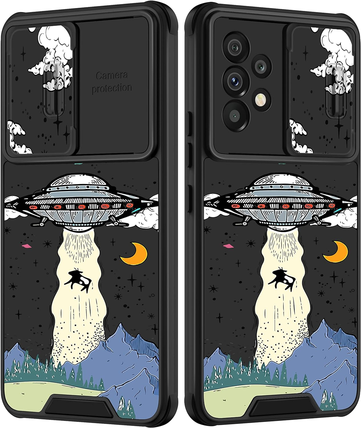 Goocrux for Samsung Galaxy A53 5G Case Skeleton for Women Girls Cute Skull Girly Phone Cover Gothic Design Aesthetic with Slide Camera Cover Funny Cool Cases for Galaxy A53 6.5''  Goocrux Universe  