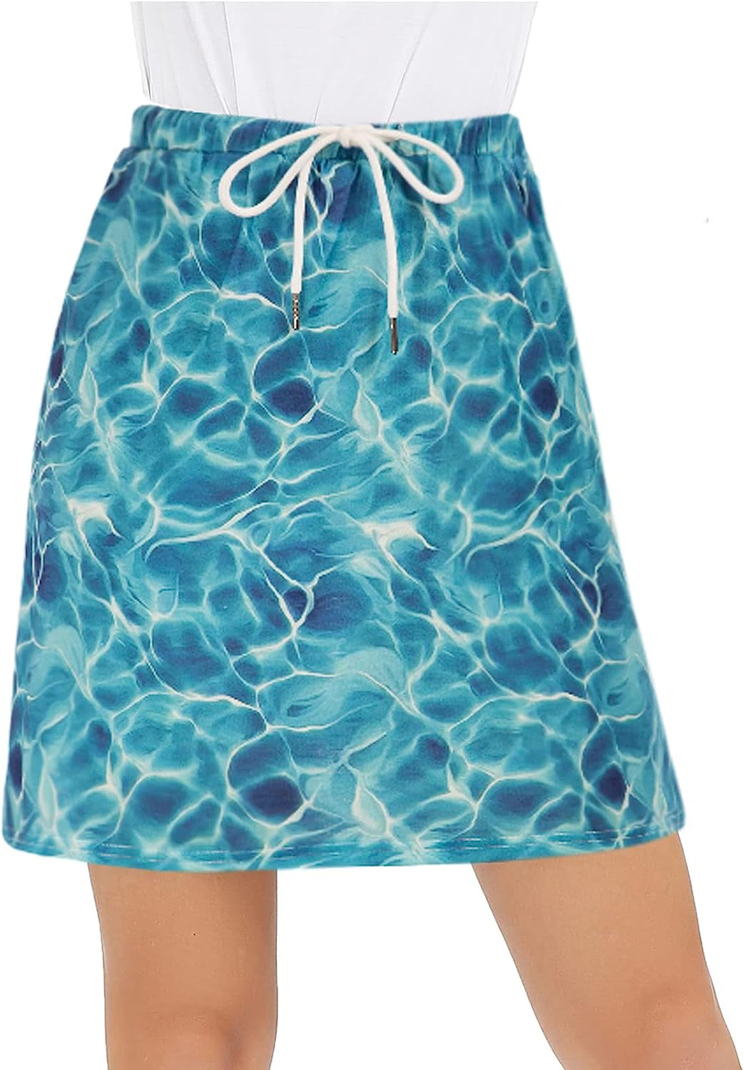 JACK SMITH Women'S Athletic Skorts Skirts Sports Golf Tennis Skirts with Pockets S-3XL  JACK SMITH Water Ripple Blue Medium 