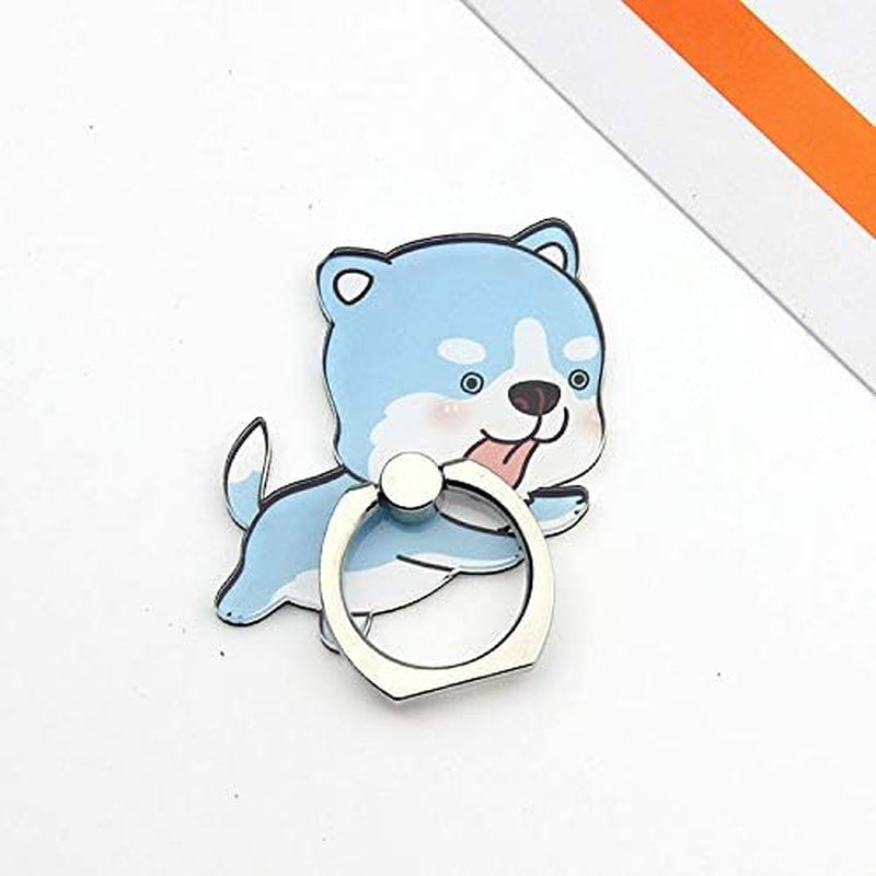 4-Pcs Phone Ring Holder Stand, Cute Animal Dogs Cats Butterfly Ring Stand 360 Rotation Finger Ring Grip Kickstand for Cellphones and Tablets (Dogs Ring)  Mixtecc   