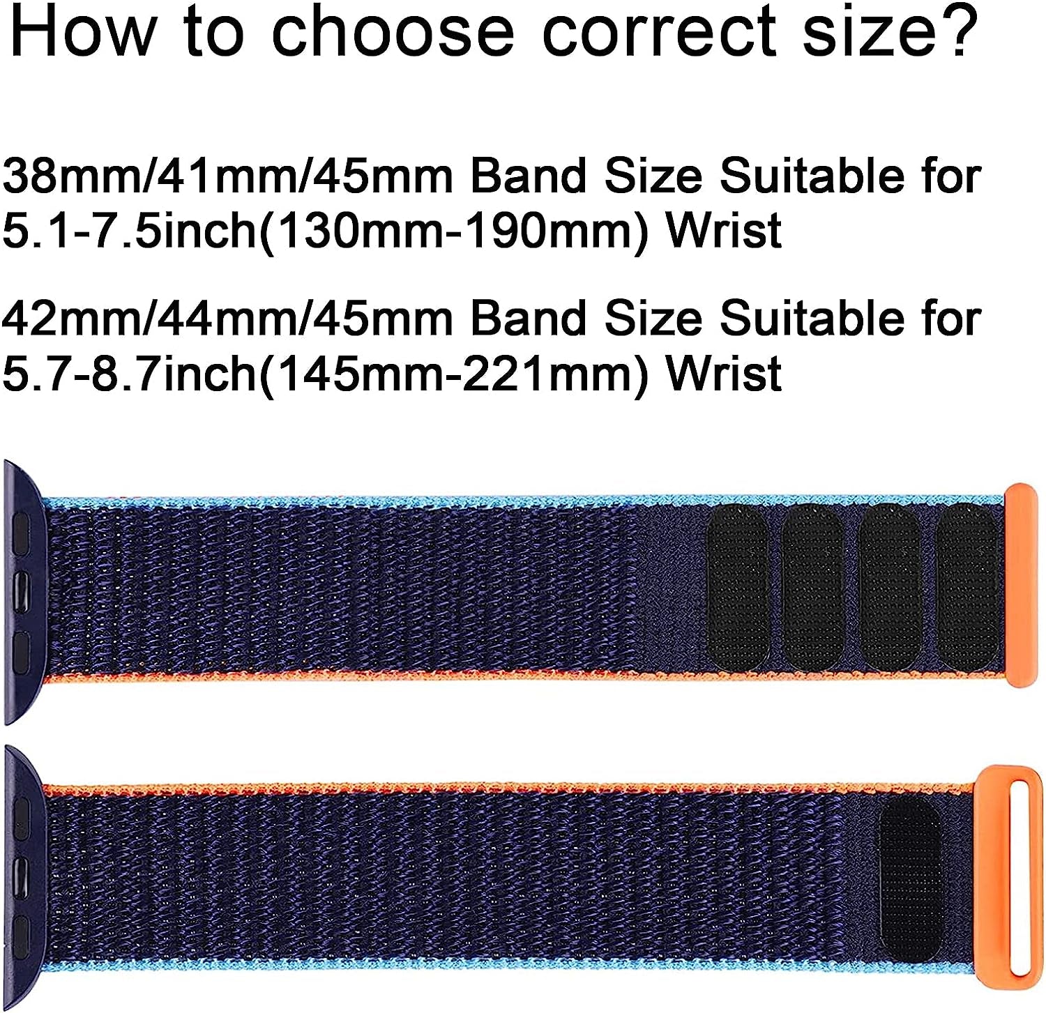 Nylon Sport Loop Bands Compatible with Apple Watch Band for Women Men, Stretchy Elastic Braided Replacement Straps for Iwatch Series 6 7 5 4 3 2 1 SE  N-Hocezyg   