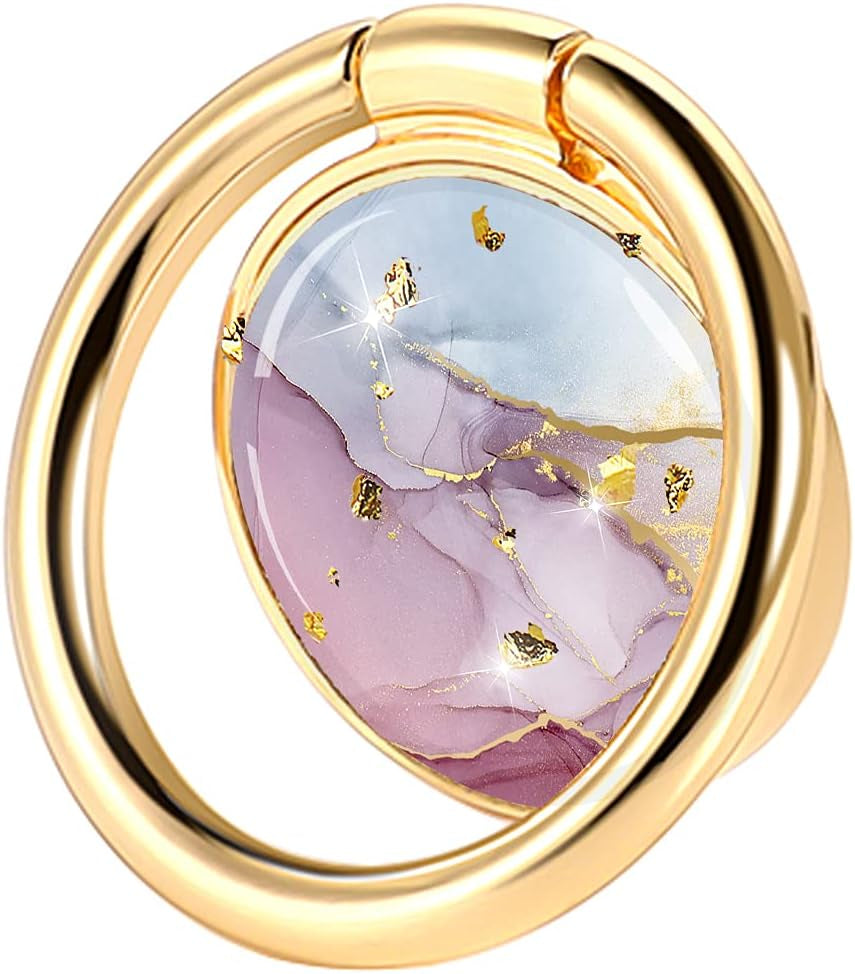 JIAXIUFEN Cell Phone Ring Stand Finger Holder Marble Glitter Grip Kickstand 360° Rotation Metal Ring Grip for Magnetic Car Mount Compatible with Iphone Samsung Galaxy Pixel All Smartphone Blue  JIAXIUFEN Blue Purple  