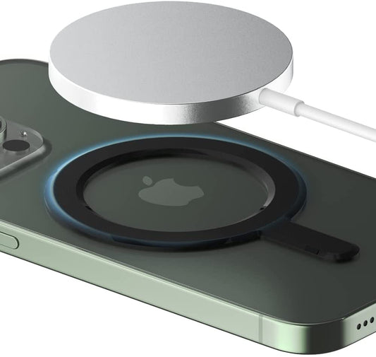 Sinjimoru Ring Magnetic Plate for Magsafe Stickers, Slim Magnetic Plate for Magsafe Charger & Magsafe Accessories for All Smartphones & Iphone 12/13 and 14 Series. M-Plate Black  Sinjimoru Co, Ltd   