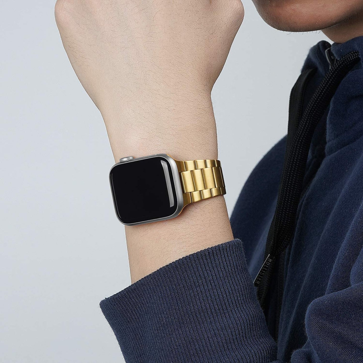 Iiteeology Compatible with Apple Watch Band 42Mm 44Mm 45Mm 49Mm 38Mm 40Mm 41Mm, Upgraded Solid Business Stainless Steel Band for Apple Iwatch Ultra SE Series 8 7 6 5 4  iiteeology   