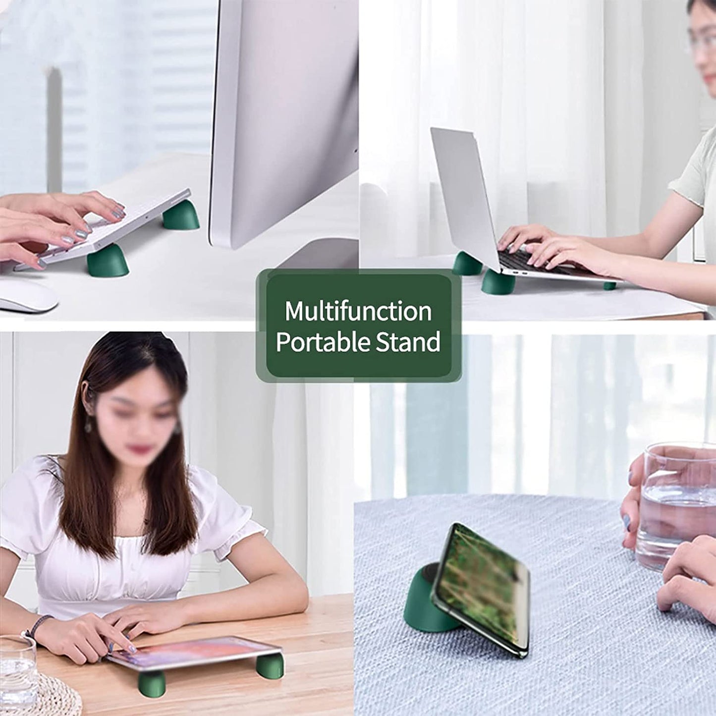 Amayyabjbzj Laptop Stand Laptop Stand Magnetic Cooling Stand for Laptop Portable Holder Heat Dissipation Skidproof Pad (Color : White)  AMAYYAbjbzj   