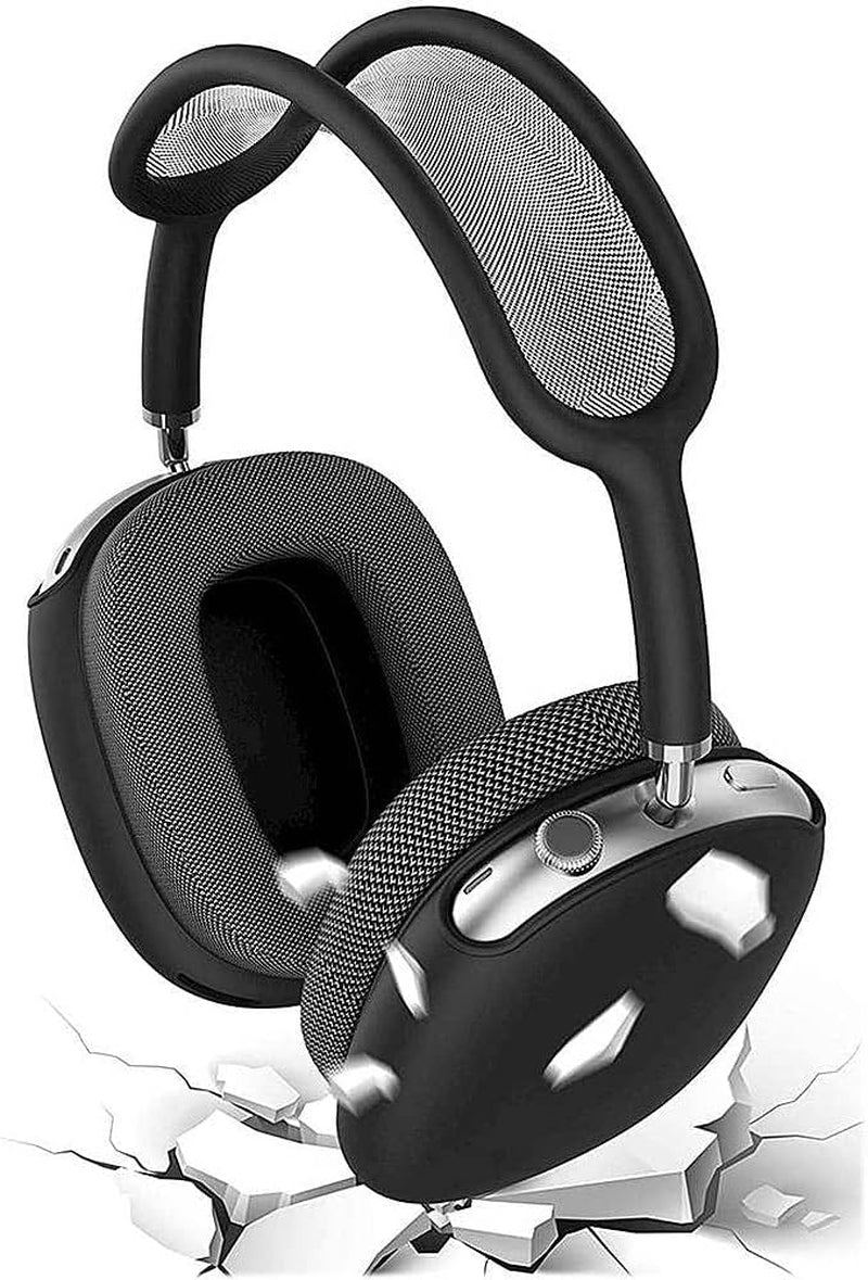 Saharacase Liquid Silicone Cover Case for Apple Airpods Max [Rugged] Headphone Protection Antislip Grip Slim (Black)  ZERODAMAGE SAHARA CASE   