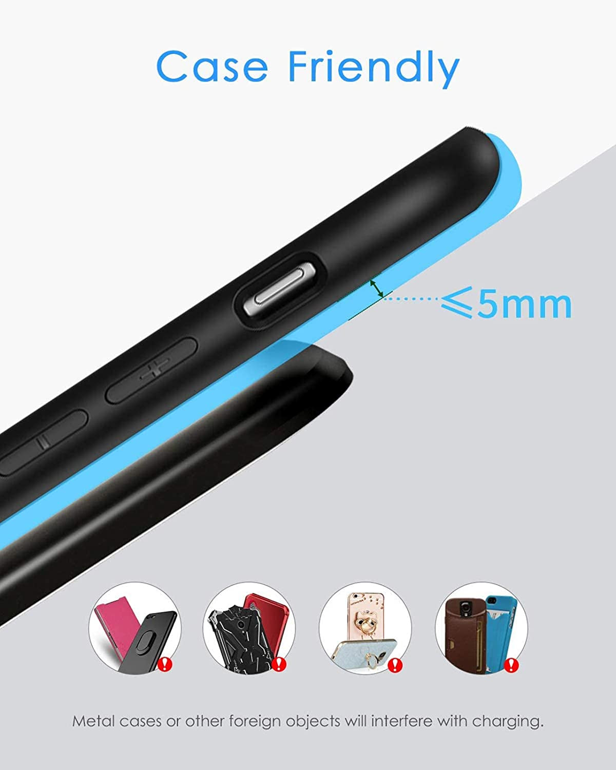 NANAMI Upgraded Fast Wireless Charger,Qi-Certified Wireless Charging Stand Compatible Samsung Galaxy S23/S22/S21/S20/S10/S9 S8/Note 20 Ultra/10/9 & Qi Phone Charger for Iphone 14/13/12/SE/11/XR/XS/X/8  NANAMI   