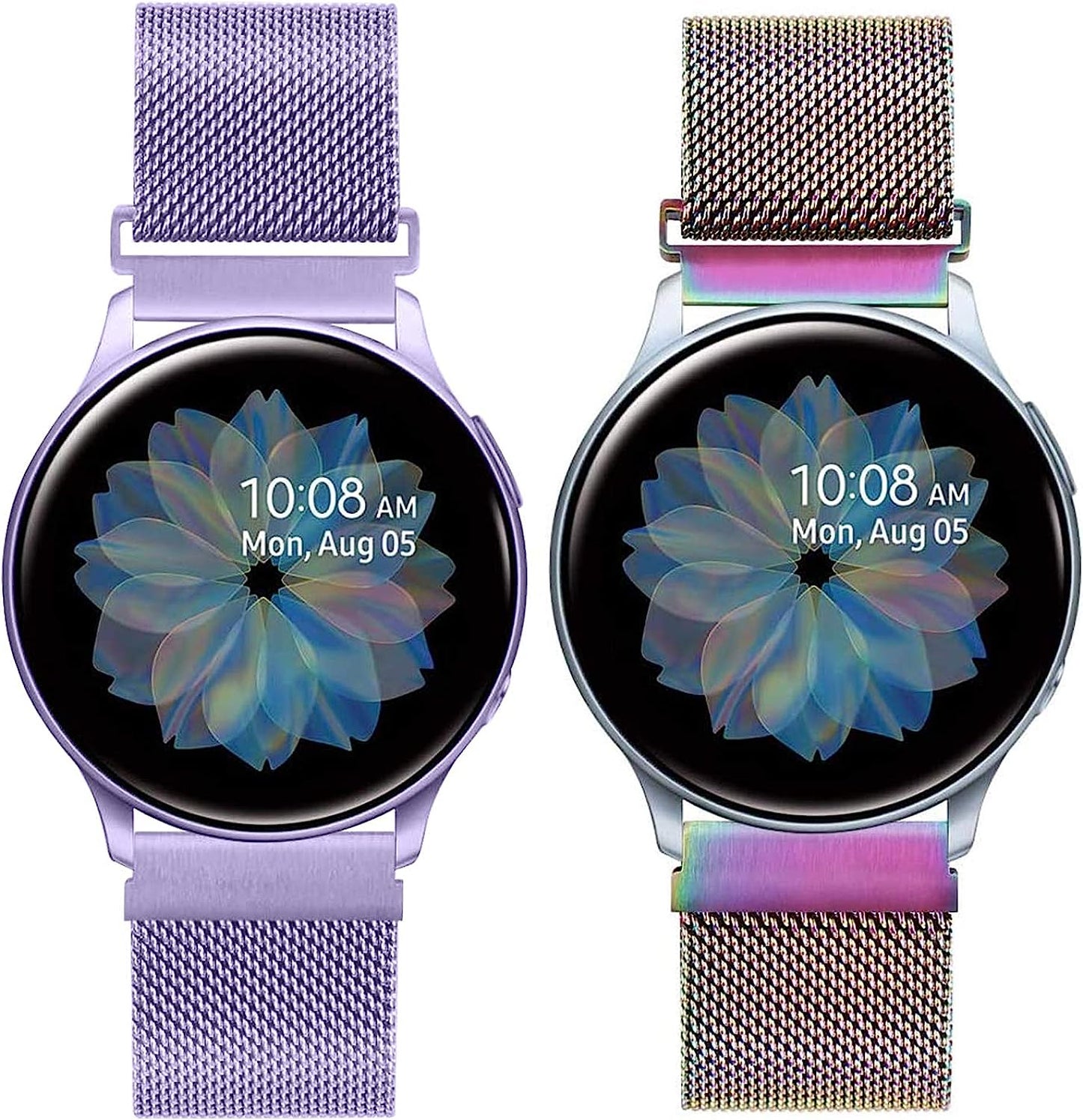 Stan Lee Watch Band Compatible with Samsung Galaxy Watch (46Mm), 22Mm Stainless Steel Magnetic Mesh Watch Band Quick Release Strap for Samsung Gear S3 Classic/Frontier  Stan Lee A1-Lavender purple & colorful  