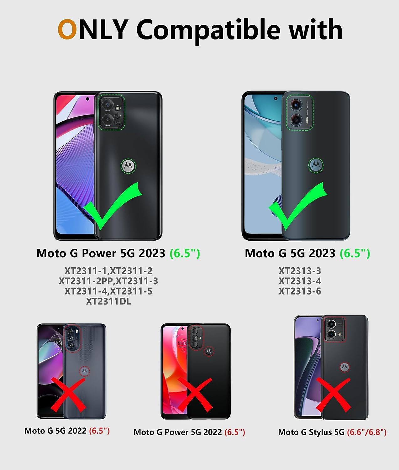 FNTCASE for Motorola Moto G-Power-5G 2023 Case: Moto G 5G 2023 Case Dual Layer Shockproof Protective Textured Design Cell Phone Cover Heavy Duty Rugged Tough Back Hardshell Hybrid Slim Basic Case  FNTCASE   