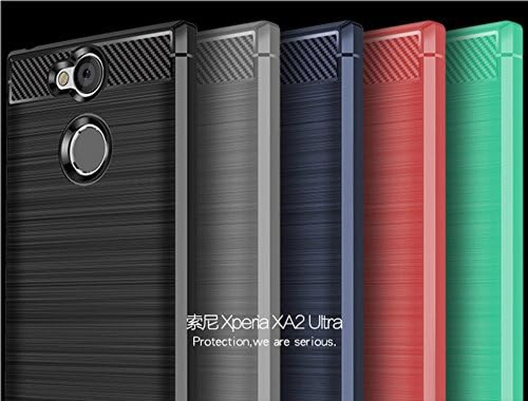 Sony Xperia XA2 Ultra Case Cover Shell,Carbon Fiber Material Case,Smooth Non-Slip Soft,Anti-Fingerprint Case,Fully Protective Case Cover for Sony Xperia XA2 Ultra  Manyip   