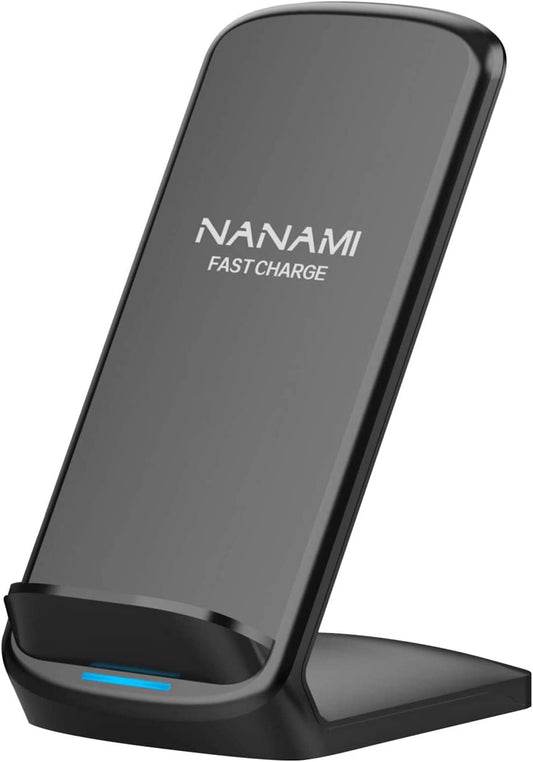 NANAMI Upgraded Fast Wireless Charger,Qi-Certified Wireless Charging Stand Compatible Samsung Galaxy S23/S22/S21/S20/S10/S9 S8/Note 20 Ultra/10/9 & Qi Phone Charger for Iphone 14/13/12/SE/11/XR/XS/X/8  NANAMI   