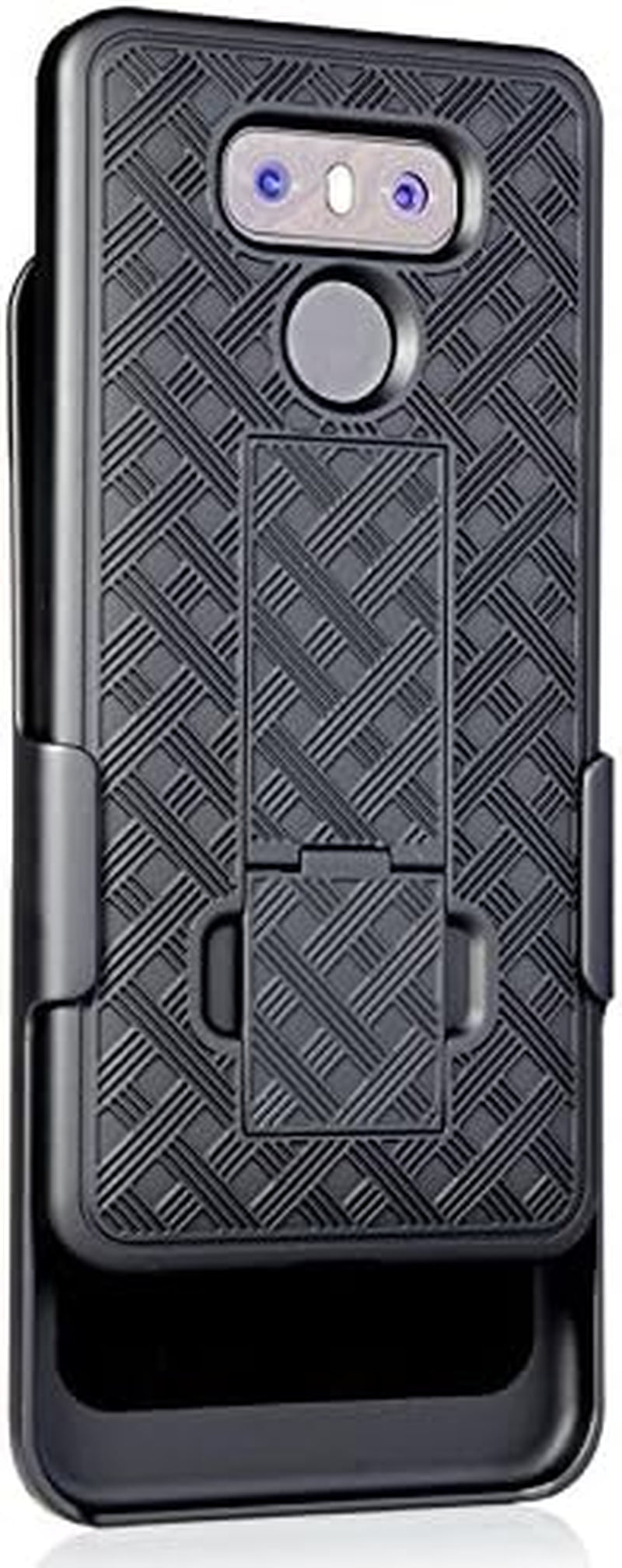 Case with Clip for LG G6, Nakedcellphone Black Kickstand Cover and Belt Hip Holster Combo for LG G6 Phone (LG VS988, LS993, H872, H870, H871, H872)  Nakedcellphone   