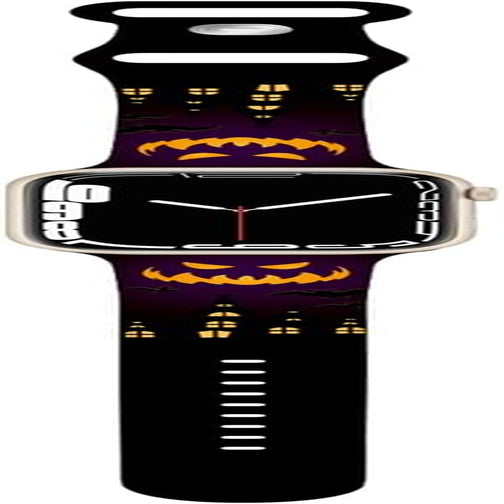 HYHMXB Chic Breathable Character Halloween Bands Compatible with Apple Watch 42Mm 44Mm 45Mm M/L,Grade Soft Silicone Sports Wristband Strap for Iwatch SE & Series 7/6/5/4/3/2/1 (Item 2)  HYHMXB   