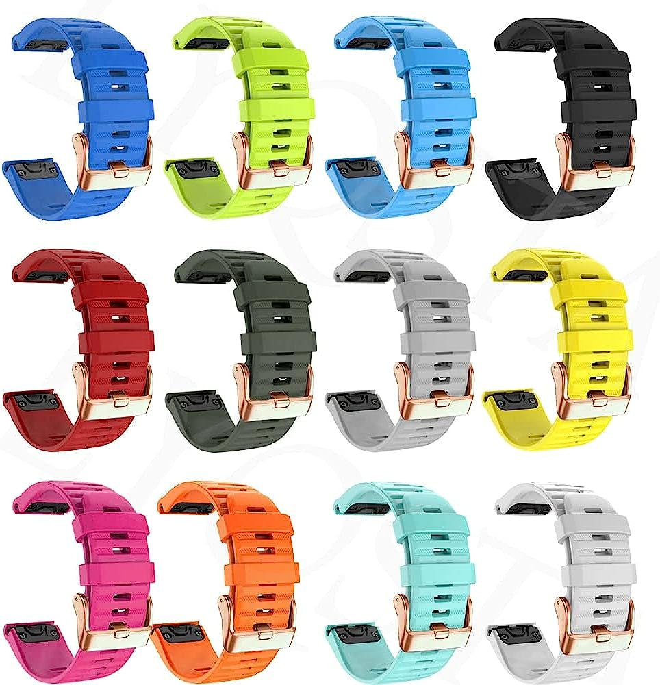 GUMMMY Quickfit 20 22 26Mm Straps Band for Garmin Fenix 7 7X 7S 5S 5 5X plus 6S 6 6X Pro/Epix Smartwatch Watch Band Silicone Bracelet  GUMMMY   