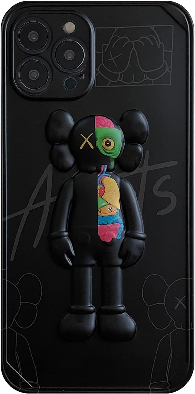 DOWINTIGER Iphone 14 plus Case Graffiti Street Fashion for Boys Kids Teens, Cartoon Hip Hop Anime Character Shockproof TPU and IMD Protection Designer Case for Iphone 14 Plus  DOWINTIGER Black Iphone 14 Pro 