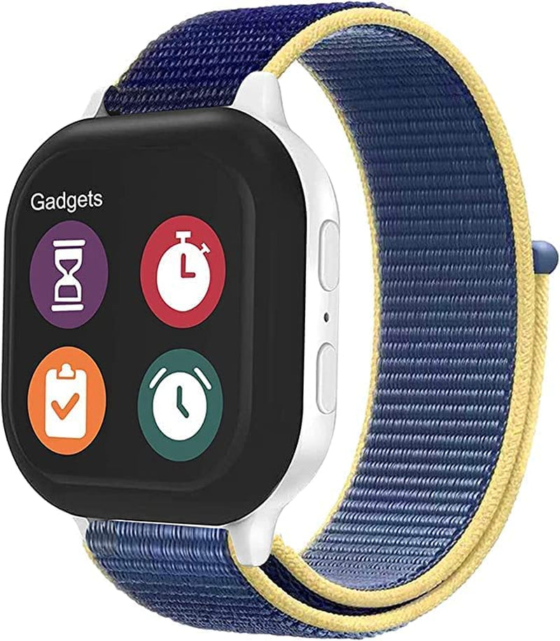 Sport Loop Band Compatible with Apple Watch Band 49Mm 45Mm 44Mm 42Mm 41Mm 40Mm 38Mm Nylon Women Men Stretchy Elastic Braided Replacement Wristband Breathable for Iwatch Series 8 7 6 5 SE 4 3 2 1  Chfoaik Blue-Yellow 42MM/44MM/45MM/49MM 