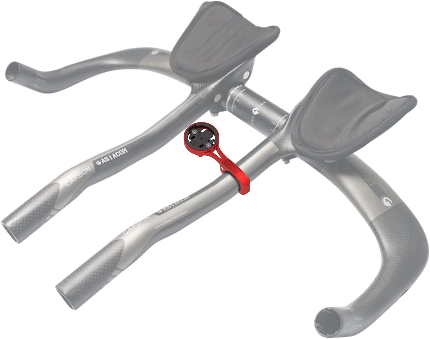 Aero Bars Mount - Garmin Bike Computer Mount for Garmin Edge, Compatible with Bike GPS Computer,Wahoo,Bryton,Cateye,Gopro Full Range and Flashlight (Black)  VOIEOV Red  