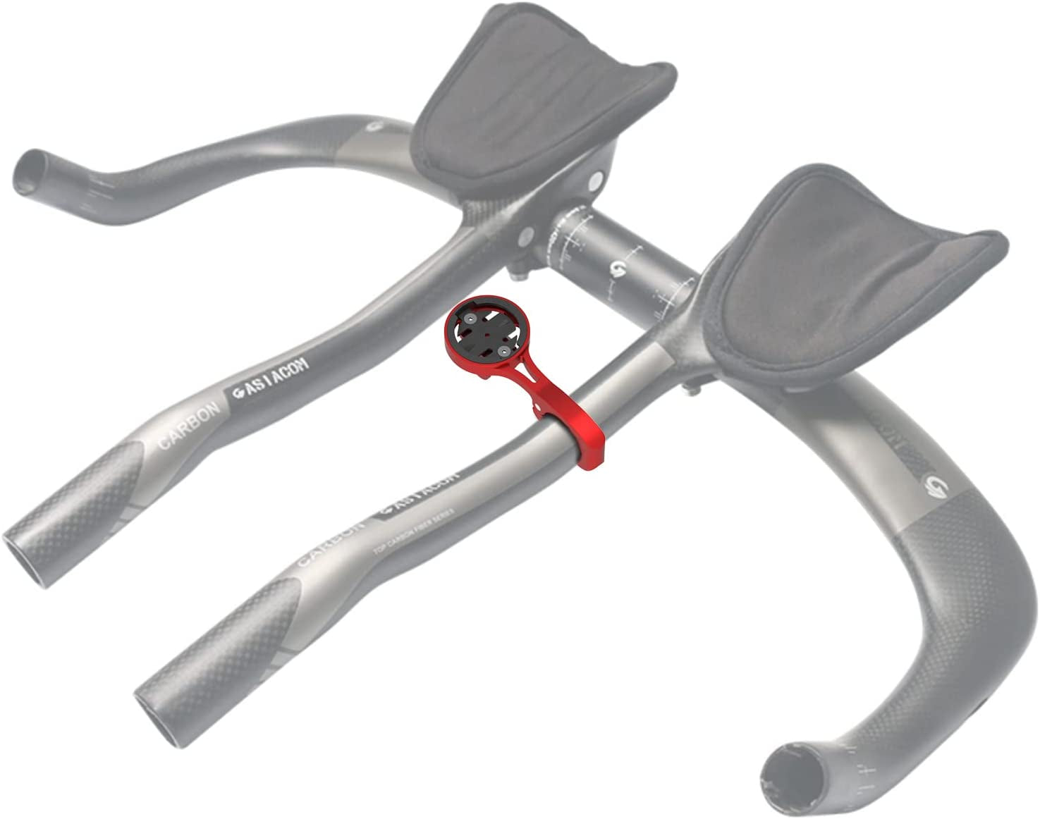 Aero Bars Mount - Garmin Bike Computer Mount for Garmin Edge, Compatible with Bike GPS Computer,Wahoo,Bryton,Cateye,Gopro Full Range and Flashlight (Black)  VOIEOV Red  