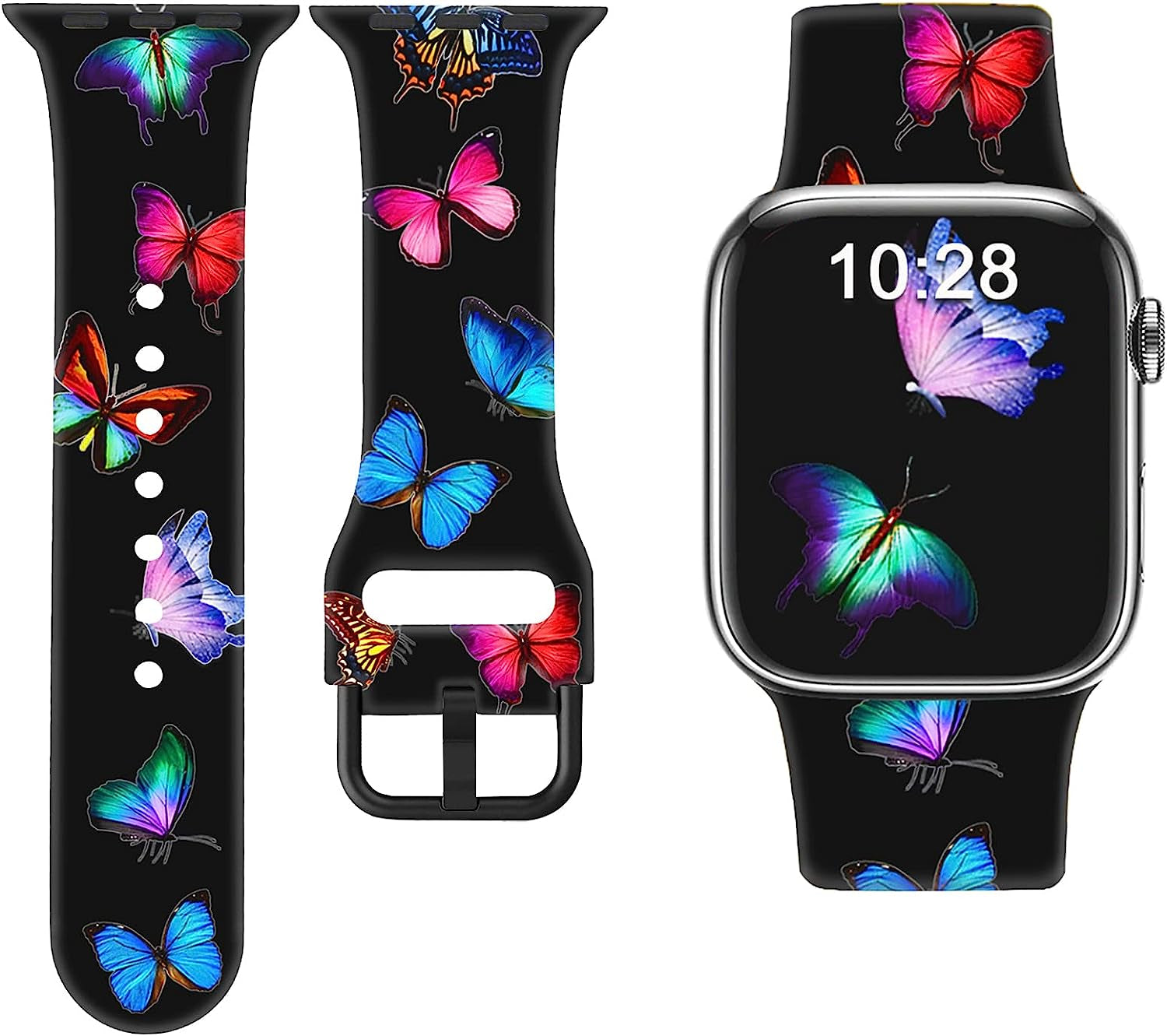 Brigtlaiff Iwatch Bands Compatible with Apple Watch Band 38Mm 40Mm 41Mm for Women Men Girls, Cute Print Soft Silicone Sport Strap Replacement Wristband for Iwatch 8/7/6/5/4/3/2/1/SE  Brigtlaiff   