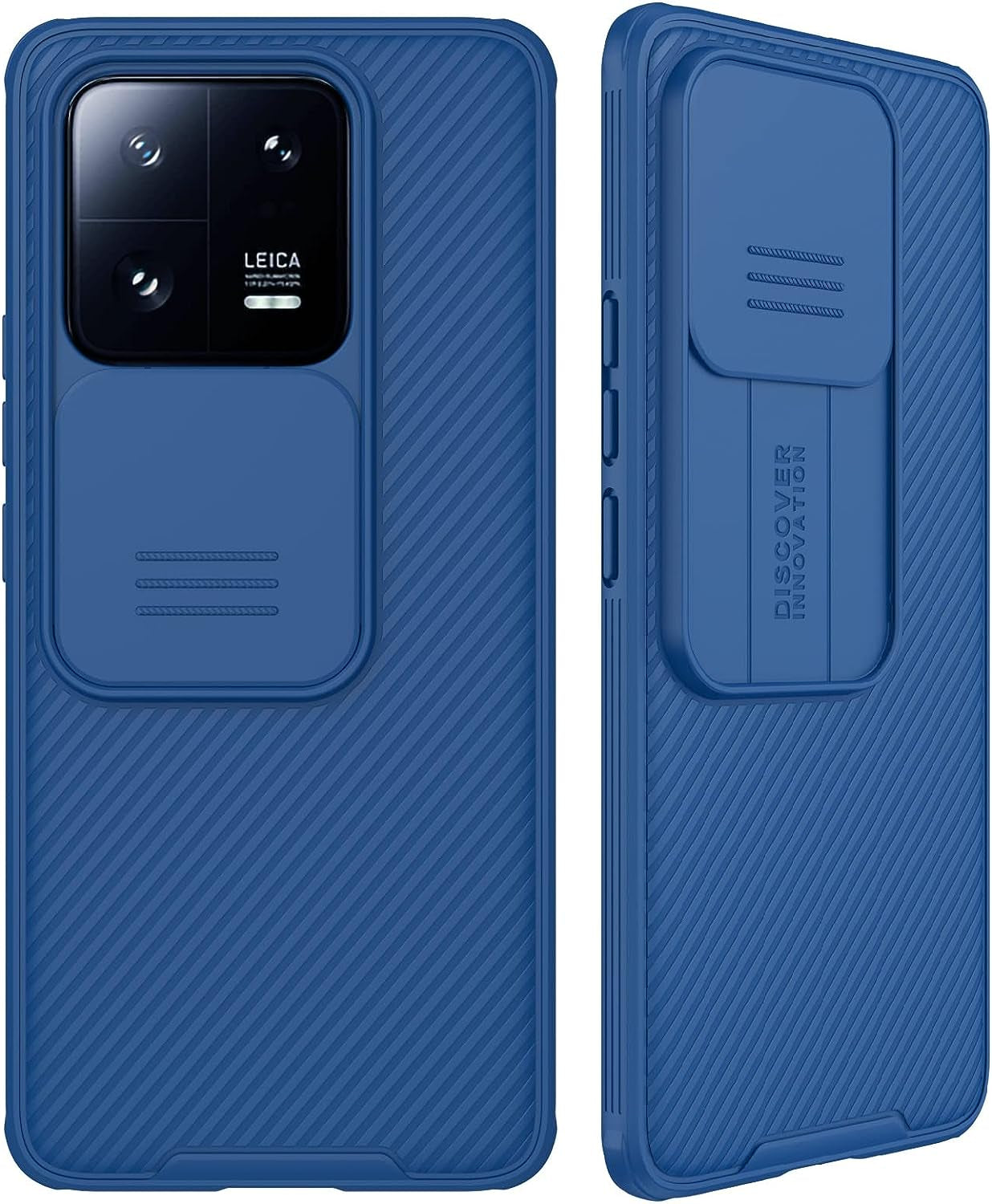 WVOZWWO for Xiaomi 13 Pro Case Cover, Xiaomi Mi 13 Pro Phone Case with Slide Camera Protector Cover Hard PC TPU Slim Rugged Shockproof Protective Phone Case for Xiaomi Mi 13 Pro (Blue)  Grand Eletronics   