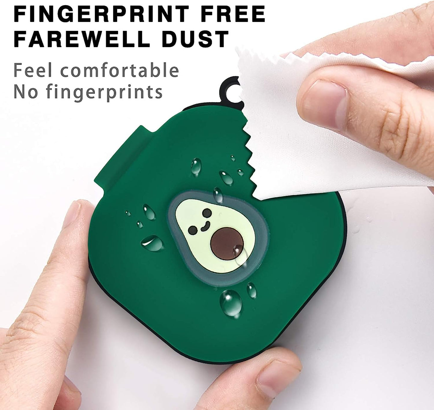 Newseego Compatible with Samsung Galaxy Buds 2 (2021)/Galaxy Buds Pro Case/Galaxy Buds Live 2020 Case, Cute 3D Funny Protective Cover Soft Silicone Cartoon Case with Keychain Fashion Design-Avocado  Newseego   