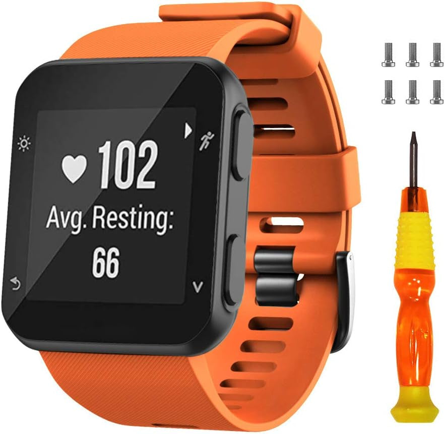 Notocity for Garmin Forerunner 35 Band Soft Silicone Replacement Watch Strap Compatible with Forerunner 35 Smartwatch  NotoCity orange  