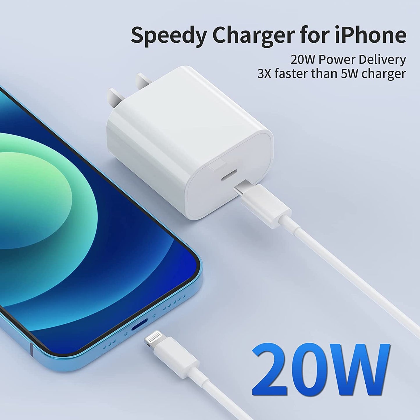 Iphone 14 13 12 Fast Charger【Apple Mfi Certified】 20W PD USB C Wall Charger 2-Pack 6FT Cable Fasting Charging Adapter Compatible with Iphone 14 Pro Max/13 Pro Max/12 Pro Max/11 Pro Max/Xs Max/Xs/Xr/X.  KRISLOG   
