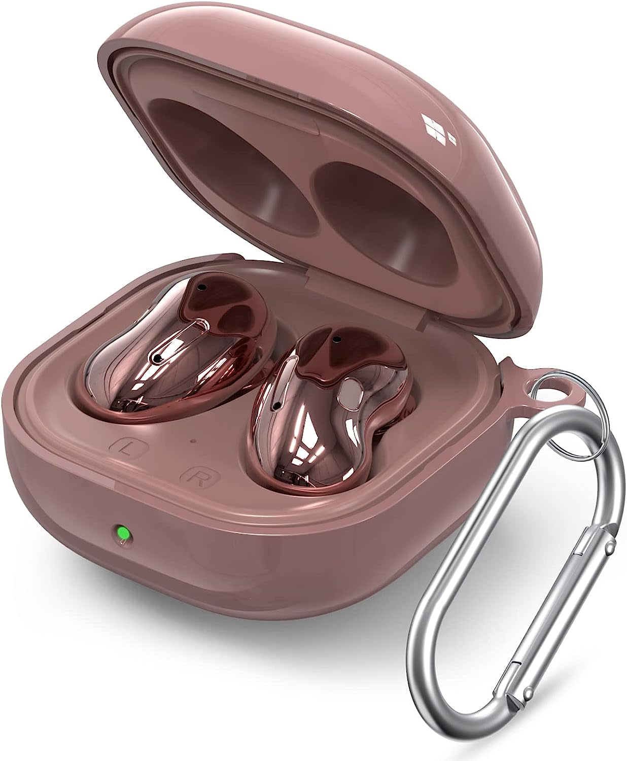 Filoto Case Cover for Samsung Galaxy Buds 2 Pro/Galaxy Buds Pro/Galaxy Buds 2/ Galaxy Buds Live Case, Hard Protective Earbuds Case for Men Women Shockproof Skin Cover with Keychain (Rose Gold)  Kerle   