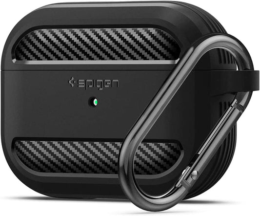 Spigen Rugged Armor Designed for Airpods Pro Case Cover Protective Airpods Pro Case with Keychain - Matte Black  Spigen   
