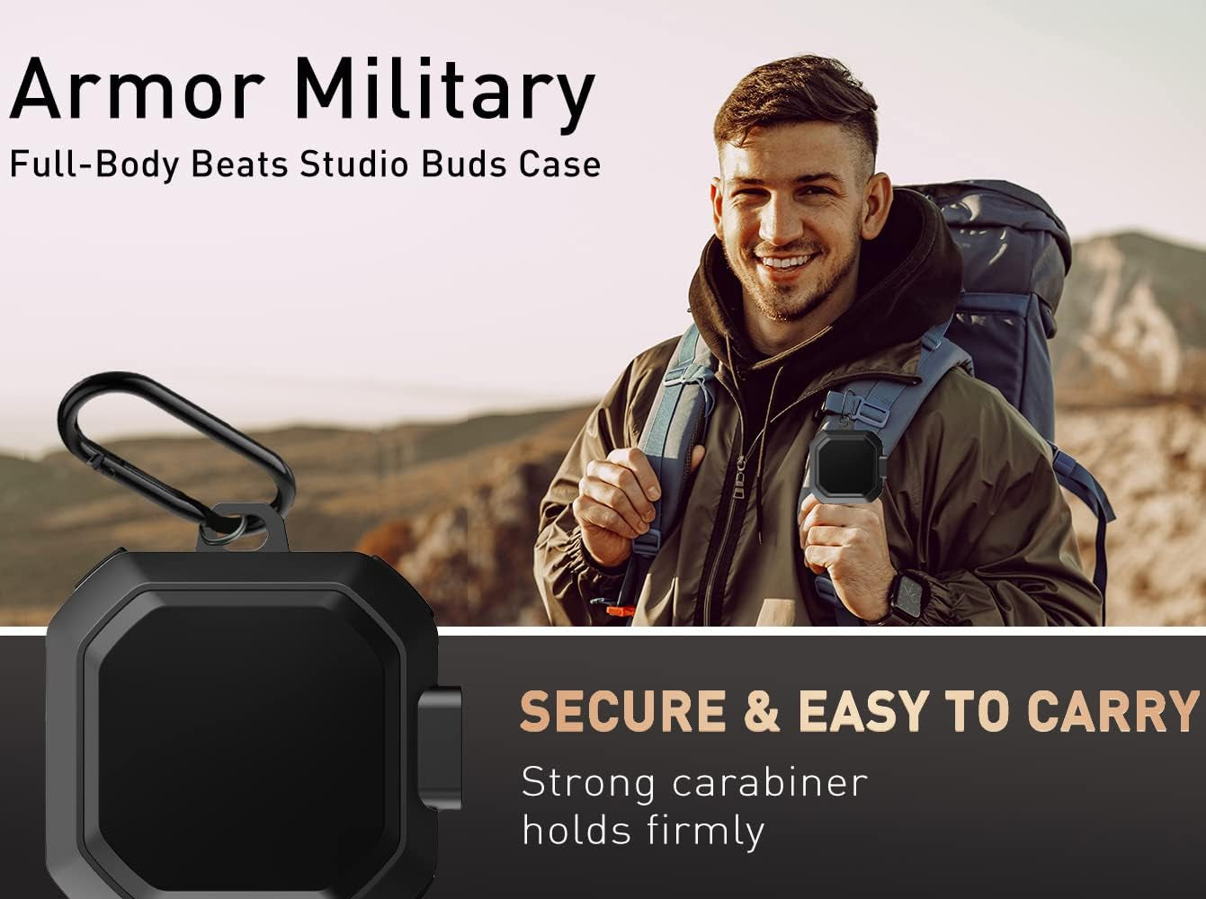 OTOPO Lock Case for Samsung Galaxy Buds 2 Pro/Galaxy Buds 2/Galaxy Buds Pro/Galaxy Buds Live Case with Cleaning Kit Men Women Protective Case Cover for Samsung Earbuds Case - Black  OTOPO   