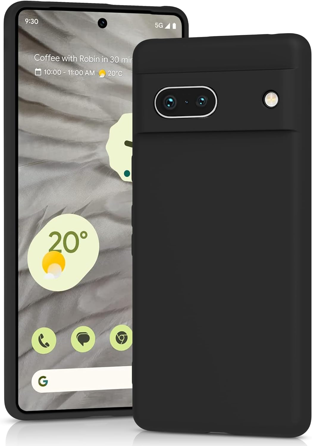 YATWIN Silicone Case for Google Pixel 7A 5G, Soft-Touch, Shockproof, Dustproof, Antiskid Full Body Armour Phone Cover for Google Pixel 7A 5G - Dark Green  YATWIN   