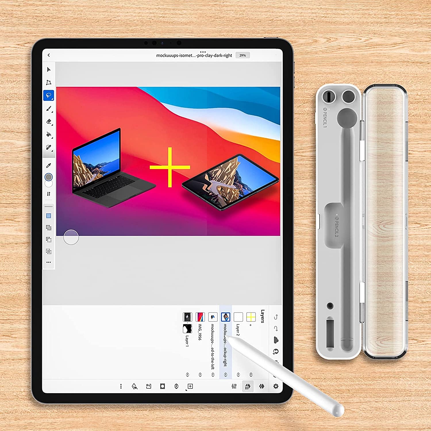 Magnetic Wireless Charging Case Compatible with Apple Pencil 2Nd Generation & 1St, Charger Dock for Ipad Stylus Pen,Carrying Case & Storage Protective Box for Ipad Penceil(With Battery)  CKINEE   