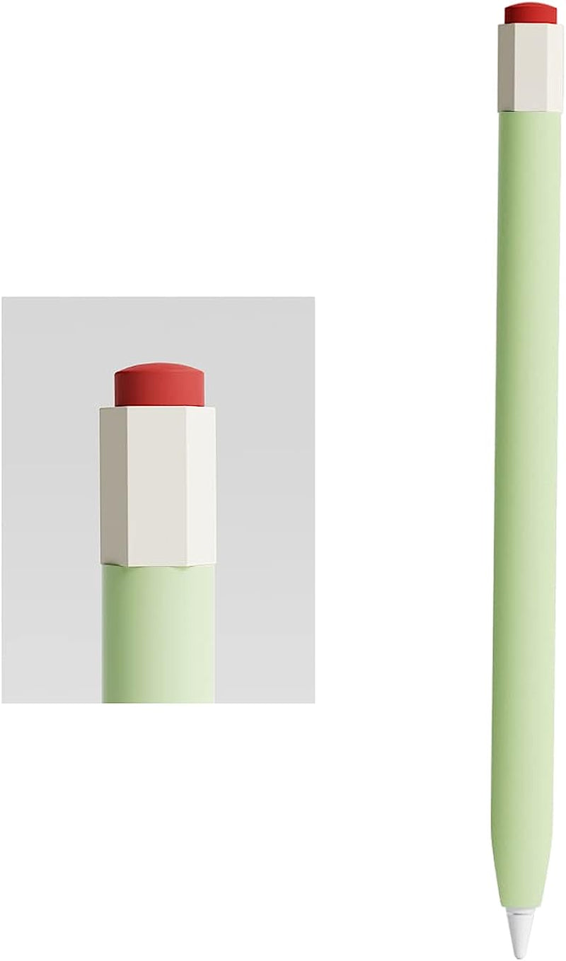 ELETIUO Silicone Case for Apple Pencil 1St Gen,Vintage Protective Grip Sleeve Cover,Compatible with Ipad Pro 9.7"/10.5"/12.9"  Litumfen Mint Green  