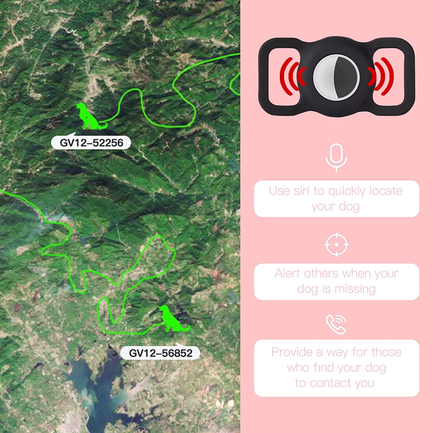 Puppydoggy 2 Pack Airtag Holder for Collar, Dog Cat Tracker Case, Silicone Airtag Case Waterproof, Scratch-Resistant, Anti-Lost & 1 Pack Airtag Keychain Holder for Bag, Suitcase (Small, Yellow)  Demao   