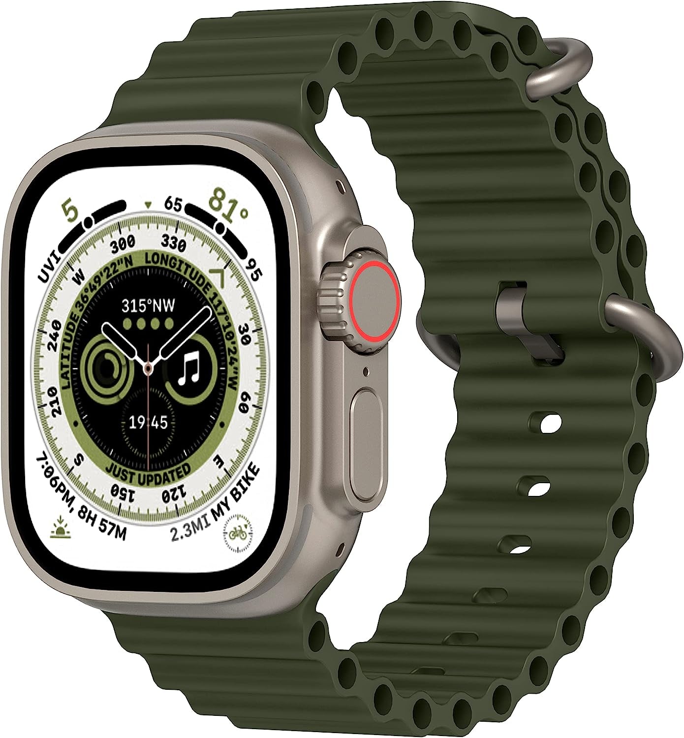 Ocean Bands Compatible with Apple Watch Band 49Mm 45Mm 44Mm 42Mm 41Mm 40Mm 38Mm Men Women, Adjustable Soft Breathable Replacement Sport Strap with Buckle for Iwatch Ultra Series 8 7 6 5 4 3 2 1 SE  HONORICH Forest Green 38mm/40mm/41mm 