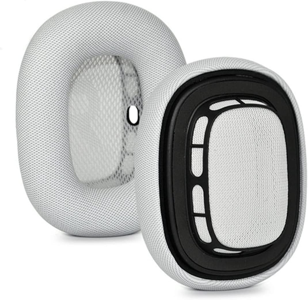 Ear Cushions for Appple Airpods Max Replacement Leather Earpads Sweat Proof Ear Cups Cushion Replace for Airpod Max Headphone with Protein Leather Memory Foam and Magnet (Space Gray)  wjiaw hardware and plastic factory white  